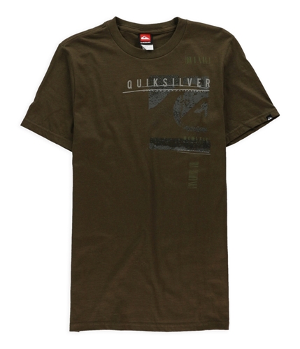Quiksilver Mens Brand Logo Graphic T-Shirt brn S