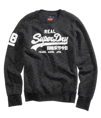 Superdry Mens Heathered Logo Sweatshirt spacedye L