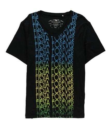 GUESS Mens Fiesta Forever Graphic T-Shirt jetblack L