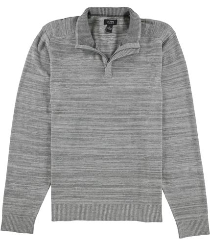 Alfani Mens Solid Quarter-Zip Pullover Sweater flinthtrmarl 2XL