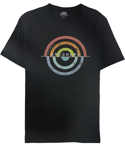 Skechers Womens Rainbow Sunset Graphic T-Shirt black M