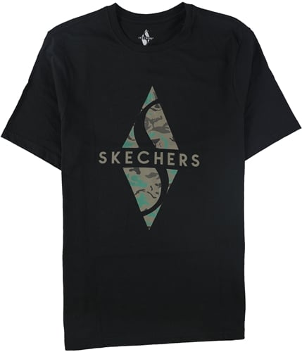 Skechers Mens Camo Diamond Graphic T-Shirt black S
