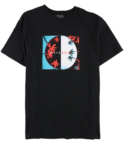 Billabong Mens Postive Negative Palm Tree Graphic T-Shirt blk 2XL
