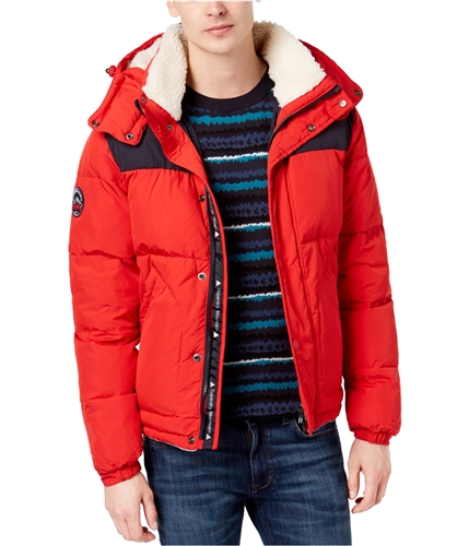 Superdry Mens Sd Expedition Puffer Jacket red M