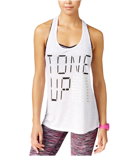 Material Girl Womens Tone Up Tank Top brightwhite L