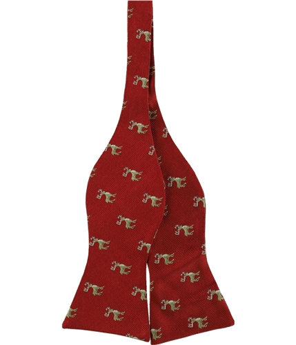 Tommy Hilfiger Mens Siberian Reindeer Pre-tied Bow Tie red One Size