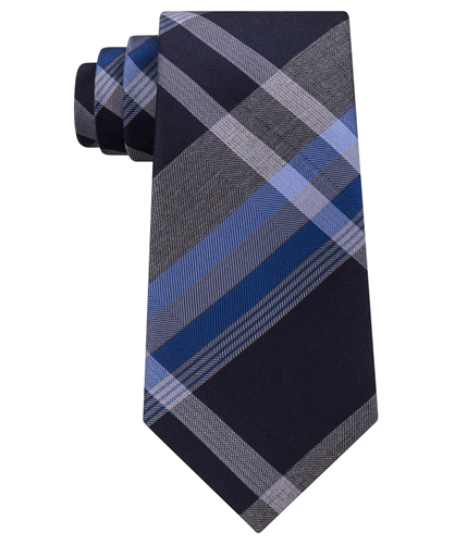 Kenneth Cole Mens Plaid Self-tied Necktie 411 One Size