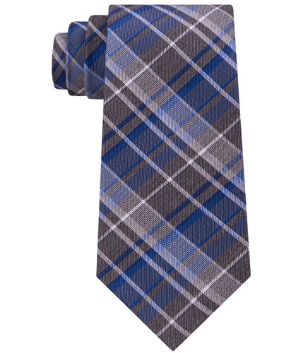 Kenneth Cole Mens Plaid Self-tied Necktie 475 One Size