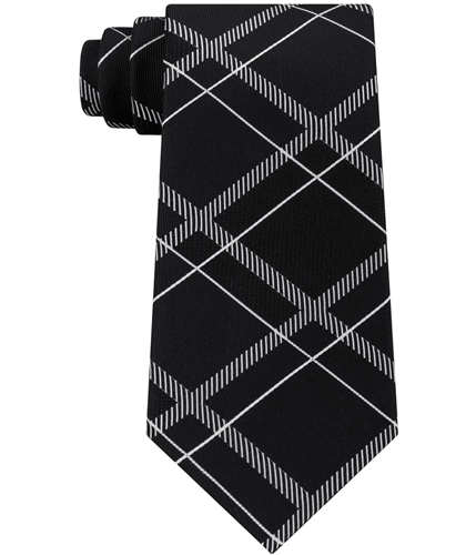 Kenneth Cole Mens Mars Plaid Self-tied Necktie 001 One Size