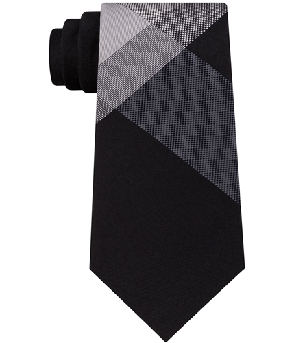 Kenneth Cole Mens Textured Colorblock Self-tied Necktie black One Size