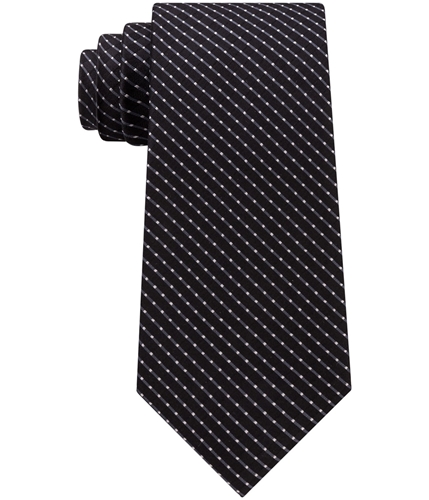 Kenneth Cole Mens Madison Grid Self-tied Necktie black One Size