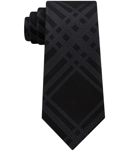 Kenneth Cole Mens Texture Grid Self-tied Necktie 001 One Size