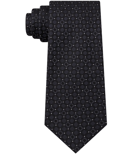 Kenneth Cole Mens Connect Square Self-tied Necktie black One Size