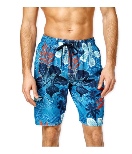 Newport Blue Mens Tribal Flower Swim Bottom Board Shorts blue S