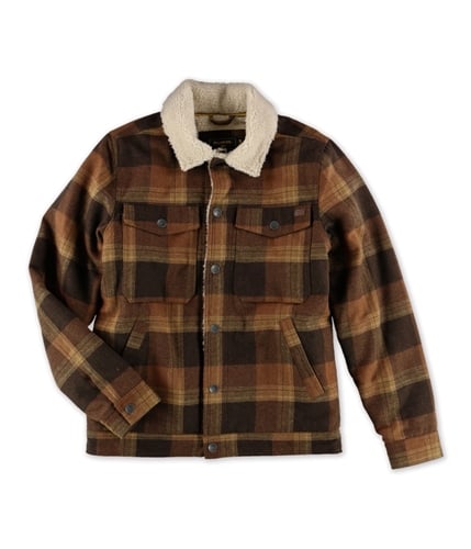 Billabong Mens Flannel Shirt Jacket brown M
