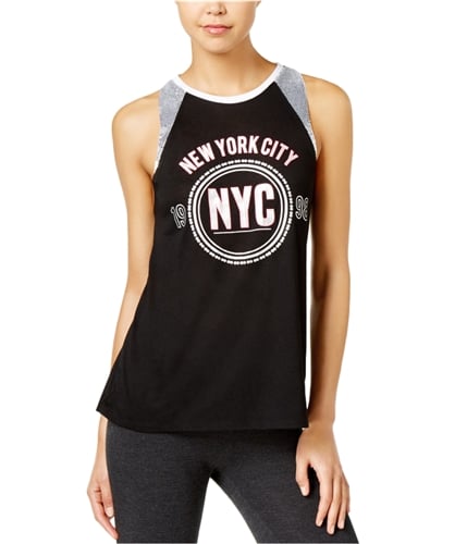 Material Girl Womens Pro Sequined Tank Top noir M