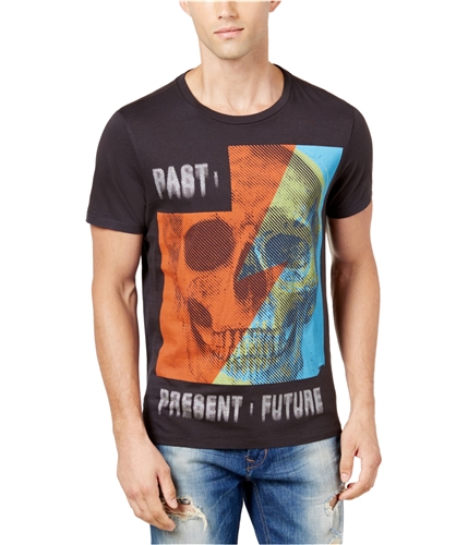 GUESS Mens Past, Present , Future Graphic T-Shirt jetblack S