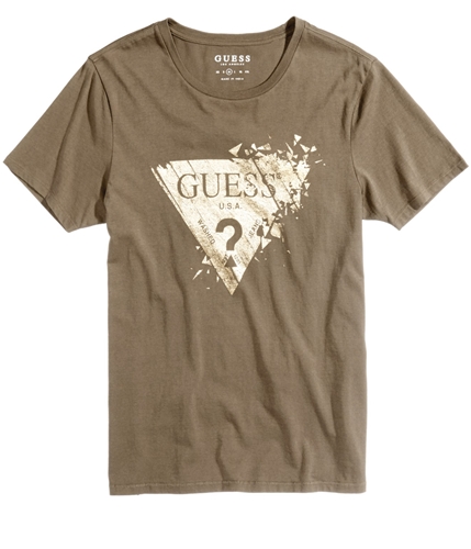 GUESS Mens Metallic Logo Graphic T-Shirt bungeecord XL