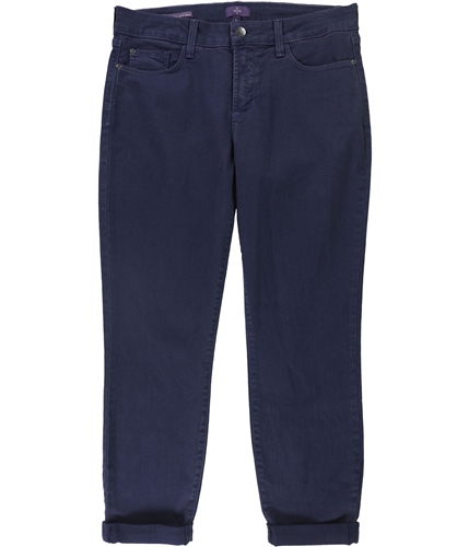 NYDJ Womens Rachel Roll Cuff Fitted Jeans blue 8x25