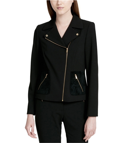 Calvin Klein Womens Moto Jacket blk 4