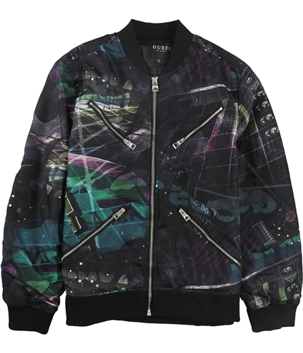GUESS Mens Kenneth Chaos Print Jacket multicolor L