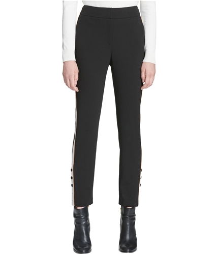 Calvin Klein Womens Side Stripe Dress Pants black 4x28