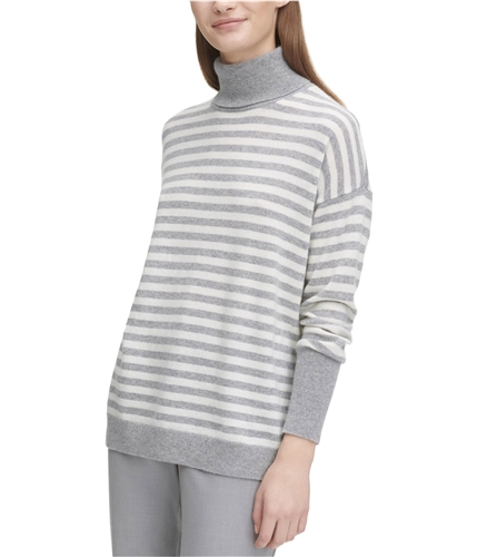 Calvin Klein Womens Striped Pullover Sweater medbeige S