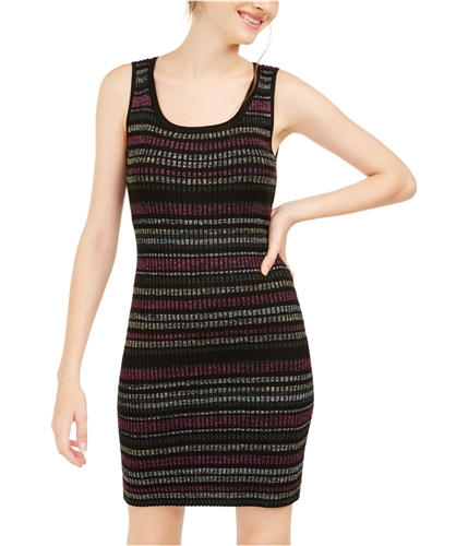 Planet Gold Womens Stripe Sweater Dress black M