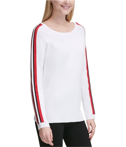 Calvin Klein Womens Track Stripe Pullover Sweater sw9 S