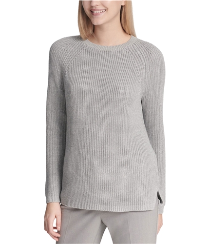 Calvin Klein Womens Metallic Pullover Sweater gray L
