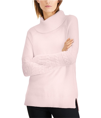 Calvin Klein Womens Cowl Neck Pullover Sweater ltpaspink M