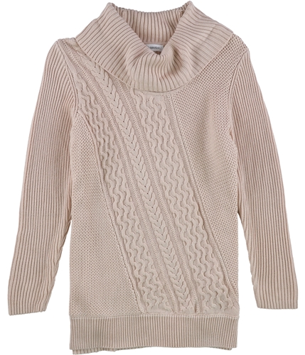 Calvin Klein Womens Cowl Neck Pullover Sweater natural M