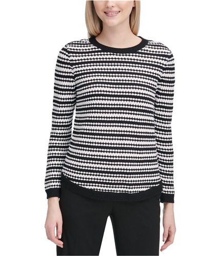Calvin Klein Womens Textured Pullover Sweater black XL