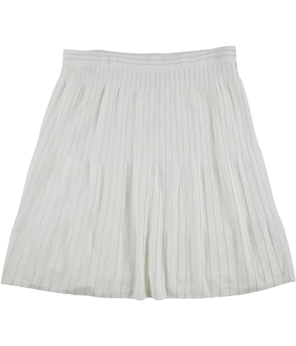 Calvin Klein Womens Gold Stripe A-line Skirt white S
