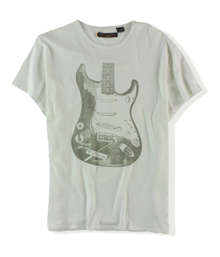 Ben Sherman Mens Rock Guitar Graphic T-Shirt white L