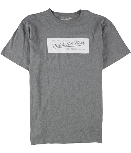Mitchell & Ness Mens Branded Traditional Graphic T-Shirt gray XL