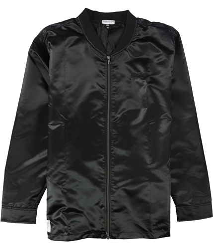 Mitchell & Ness Mens Branded Satin Sport Coat black M