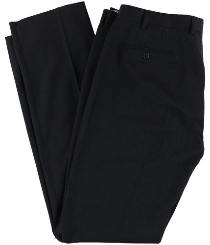 Calvin Klein Mens Solid Pin Stripes Dress Pants Slacks blk 39/Unfinished