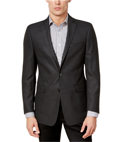 Calvin Klein Mens Slim-Fit Two Button Blazer Jacket grey 38