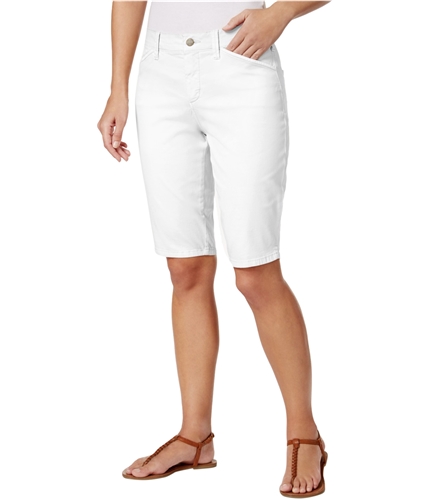 NYDJ Womens Christy Casual Bermuda Shorts white 2