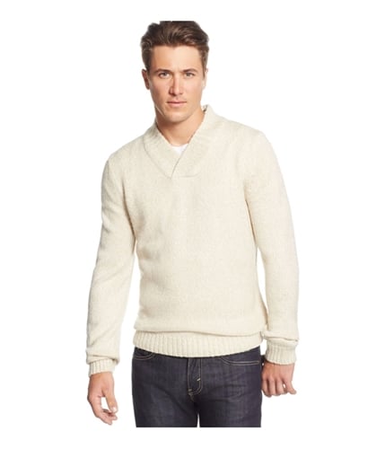 Tricots St Raphael Mens Shawl-Collar Pullover Sweater oatmarl S