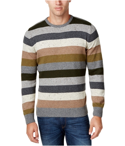 Tricots St Raphael Mens Textured Stripe Pullover Sweater navyhthr 3XL