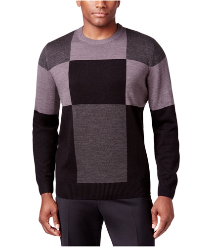 Tricots St Raphael Mens Patchwork Colorblock Pullover Sweater black M