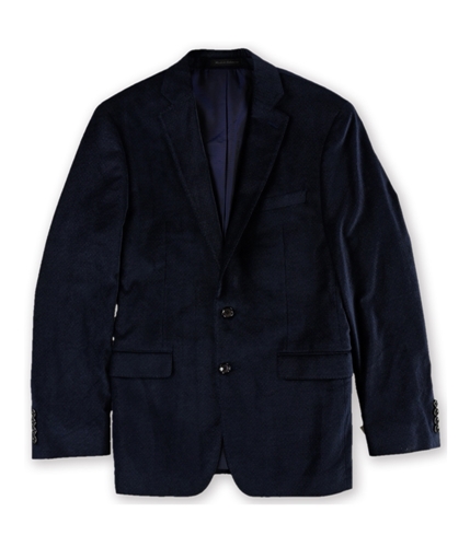 Calvin Klein Mens Slim-Fit Velvet Two Button Blazer Jacket navy 38