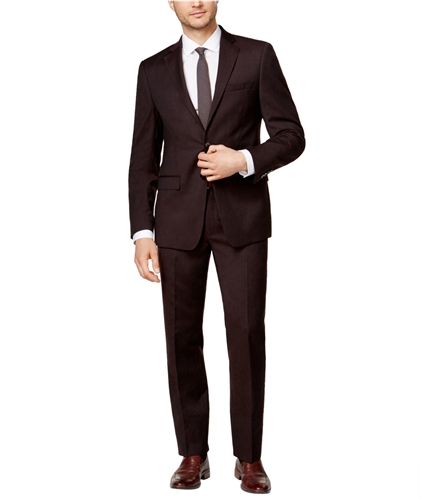 Calvin Klein Mens Slim fit 2 piece Two Button Formal Suit brown 46/Unfinished
