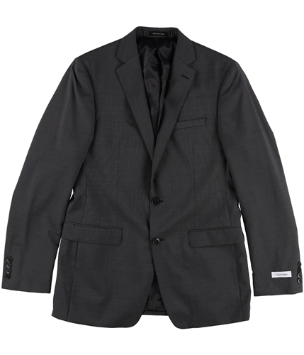 Calvin Klein Mens Micro Pinstripe Two Button Blazer Jacket blackwhite 40