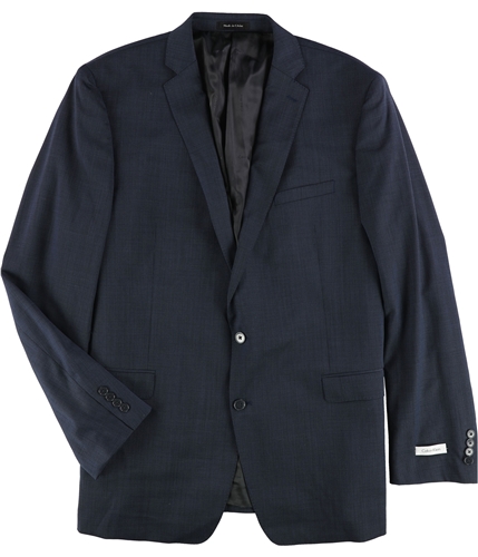 Calvin Klein Mens Pindot Two Button Blazer Jacket blue 50
