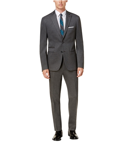 Calvin Klein Mens Heathered Knit Formal Tuxedo medgry 36x35