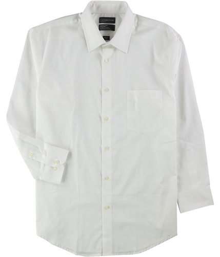 Covington Mens Performance Button Up Dress Shirt white 16.5