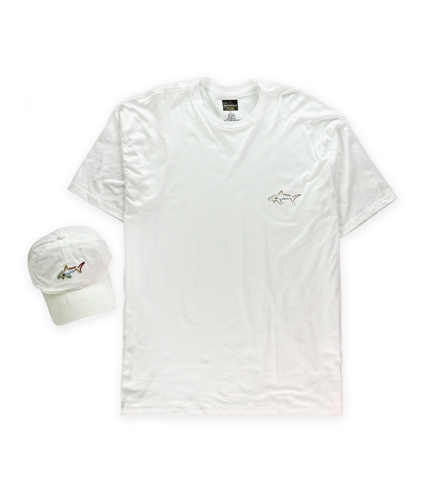 Greg Norman Mens Cap/T-Shirt Gift Set Graphic T-Shirt white L